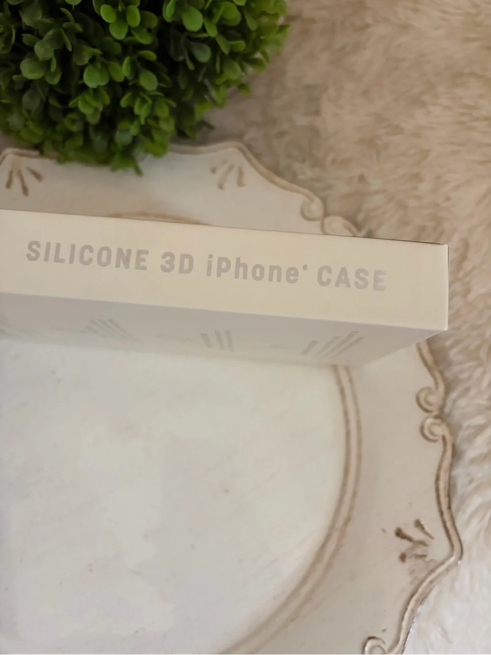 Kensie Cream Floral iPhone 15 Case with Raised Rose Design
